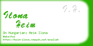 ilona heim business card